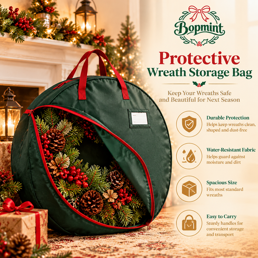 Bopmint Protective Wreath Storage Bag