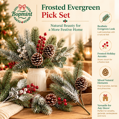 Bopmint Frosted Evergreen Pick Set
