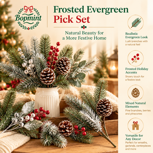 Bopmint Frosted Evergreen Pick Set