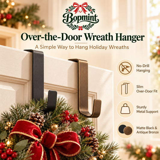 Bopmint Over-the-Door Wreath Hanger